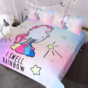 Funny Unicorn Bed Set