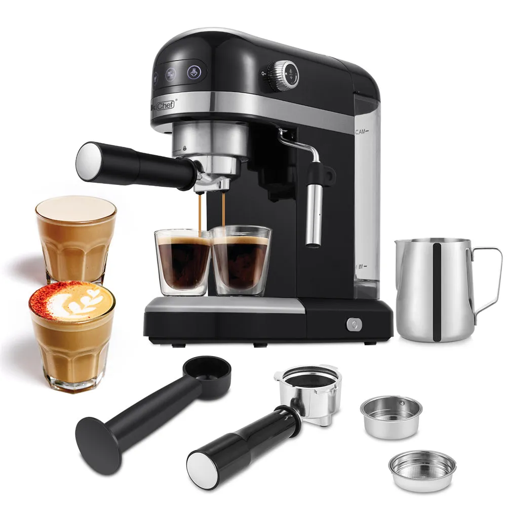 GEEK CHEF 1.4L Espresso Machine Coffee Maker Stainless Steel