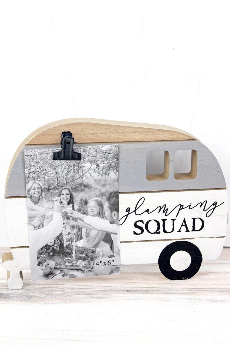 GLAMPING SQUAD WOOD CAMPER PHOTO DISPLAY
