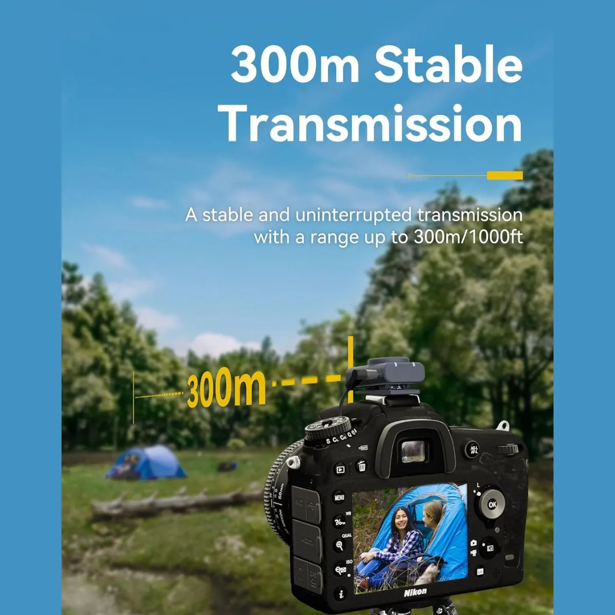 Hollyland LARK M2 DUO Wireless Lavalier Microphone System with Transmitter & Receiver up to 300m Range, 48kHz / 24bit, ENC Noise Cancellation, LED Indicators, Built-In Batteries, 40-Hours Battery Life for Camera, iPhone, iPad, Android