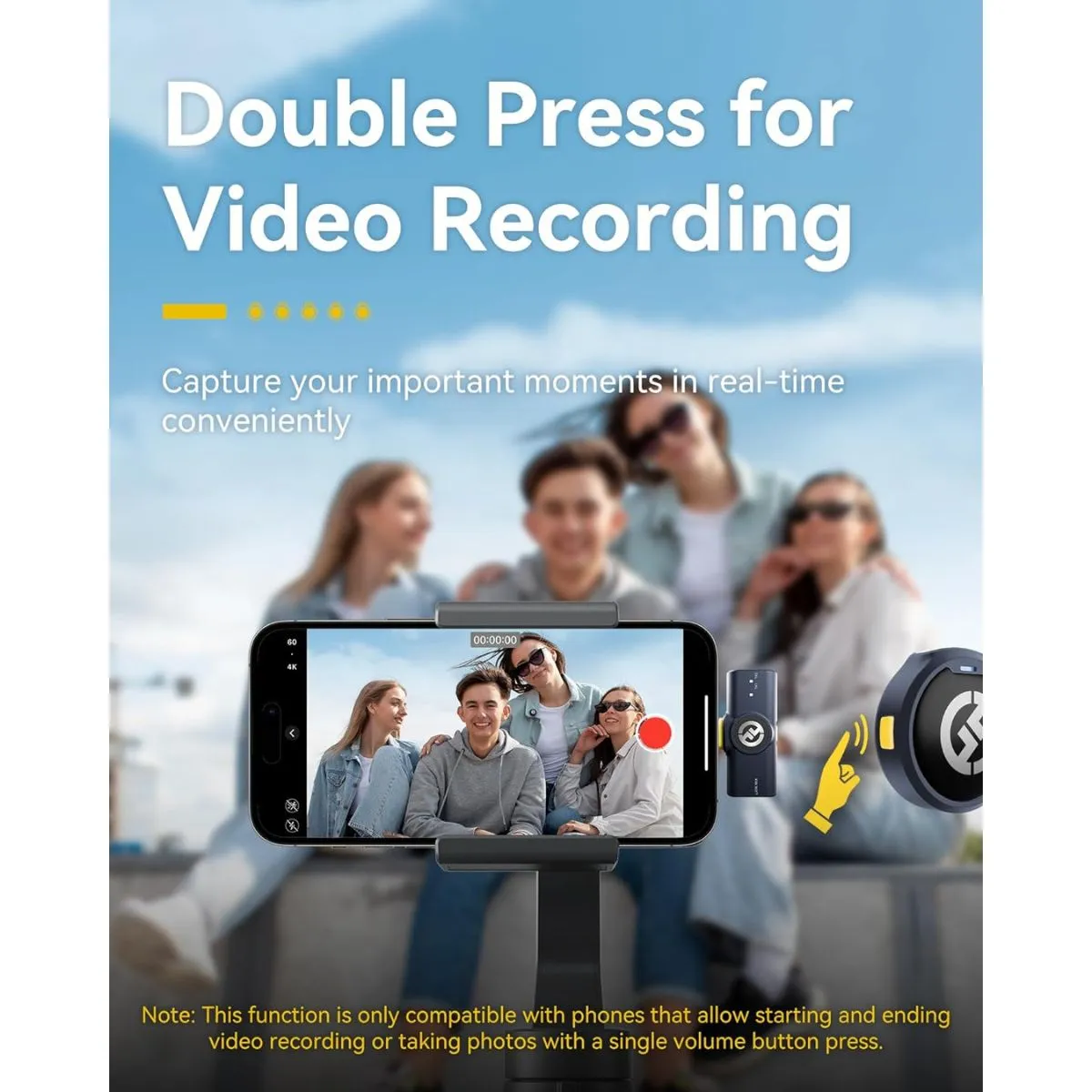 Hollyland LARK M2 DUO Wireless Lavalier Microphone System with Transmitter & Receiver up to 300m Range, 48kHz / 24bit, ENC Noise Cancellation, LED Indicators, Built-In Batteries, 40-Hours Battery Life for Camera, iPhone, iPad, Android