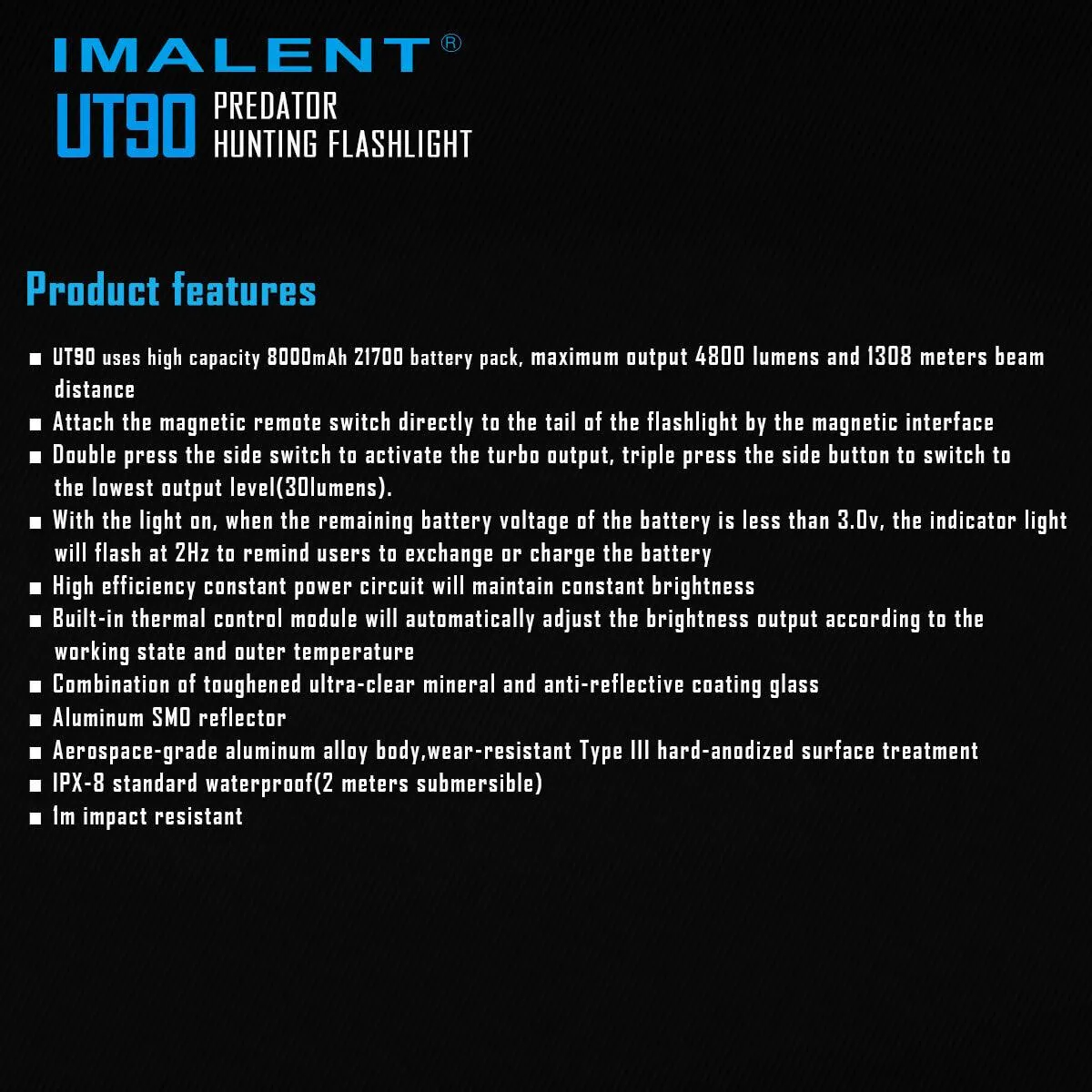 IMALENT UT90 Predator FLASHLIGHT