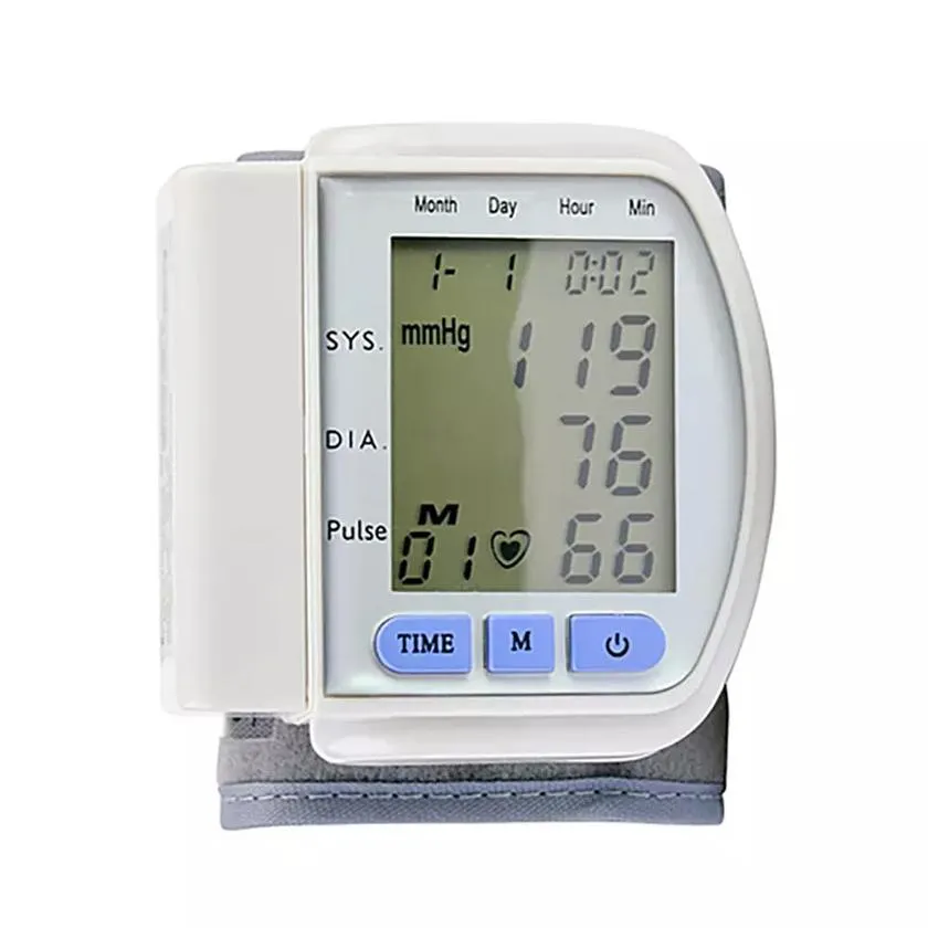 LCD Digital Automatic Wrist Cuff Blood Pressure Monitor