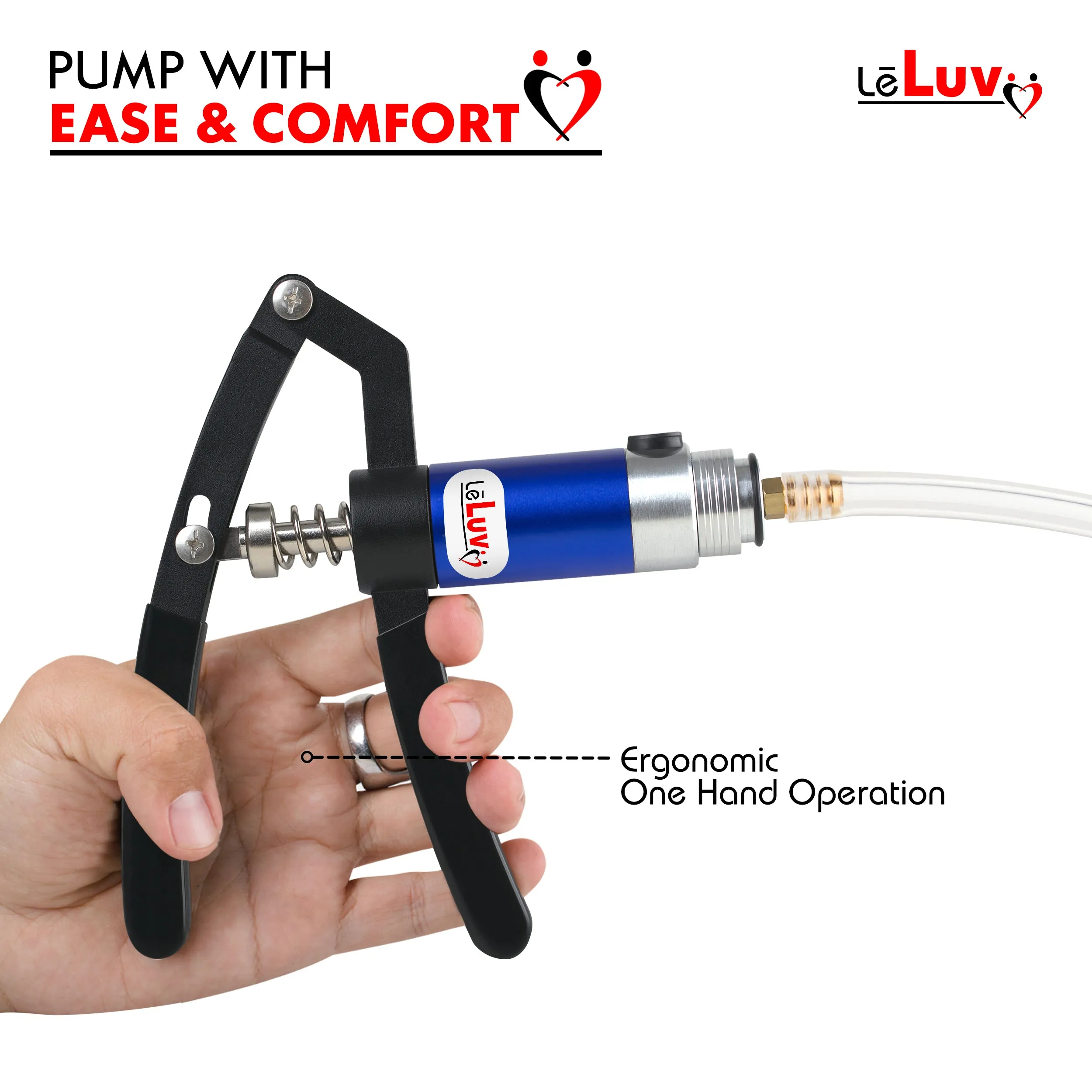LeLuv Primo Lite Pump Handles | Small & Powerful Dual-Action Vacuum/Pressure Modes | Gauge Options