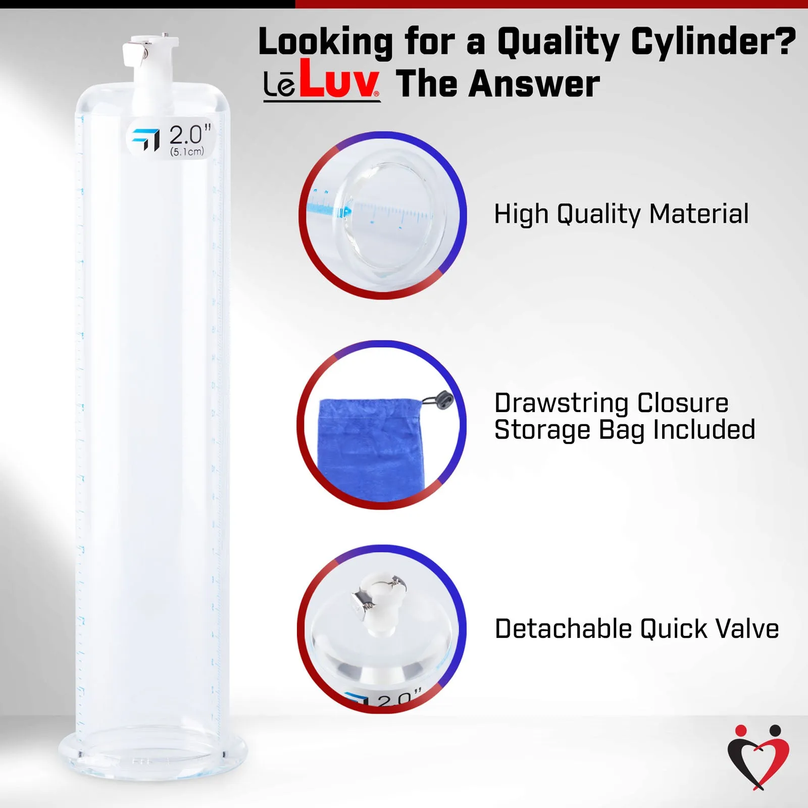 LeLuv Primo Pro  Round Flange Penis Pump with Color and Gauge Options
