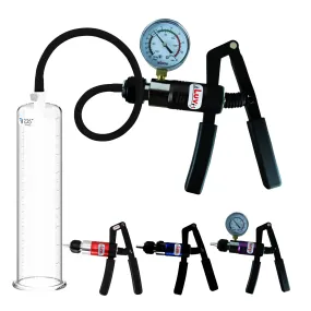 LeLuv Primo Pro  Round Flange Penis Pump with Color and Gauge Options