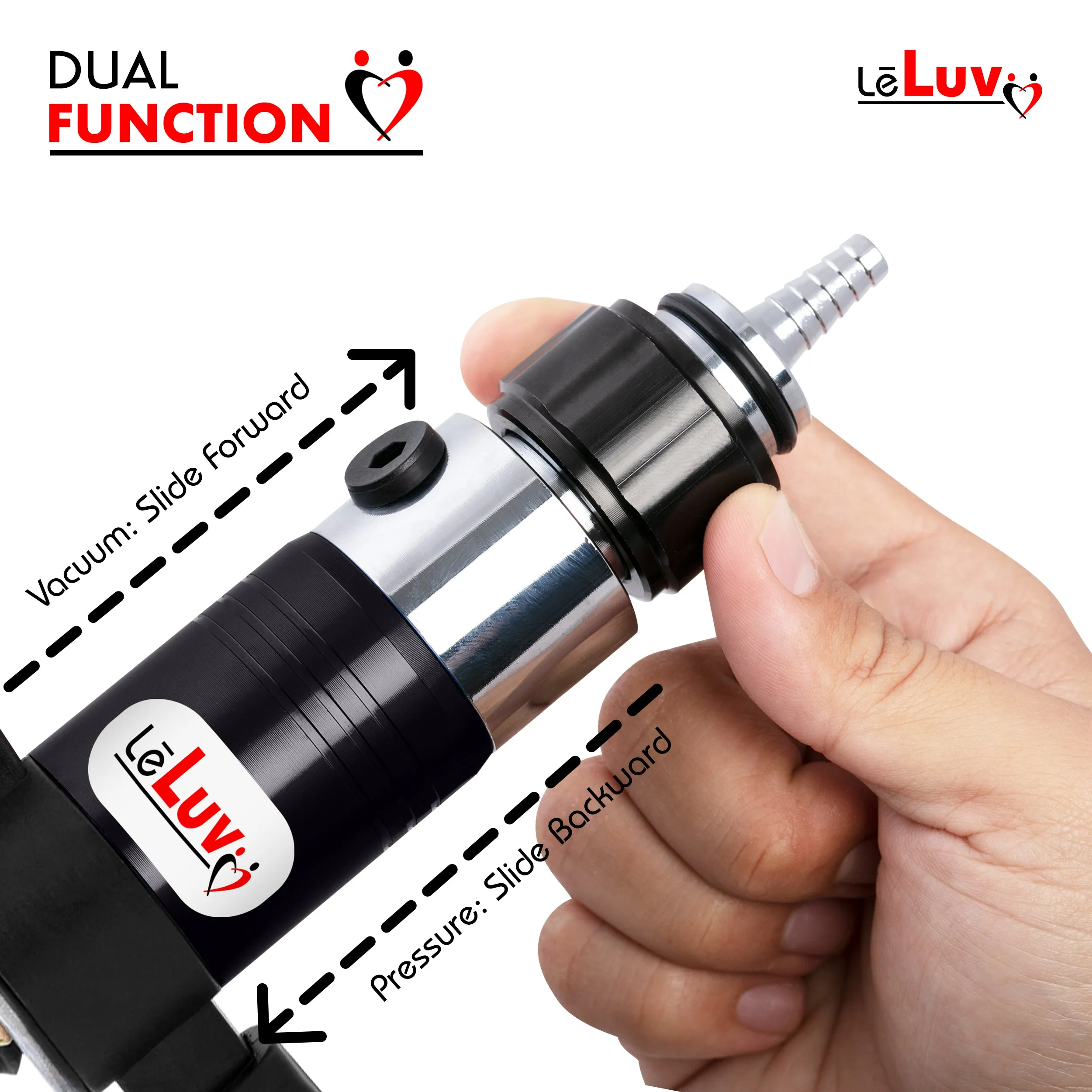 LeLuv Primo Pro  Round Flange Penis Pump with Color and Gauge Options