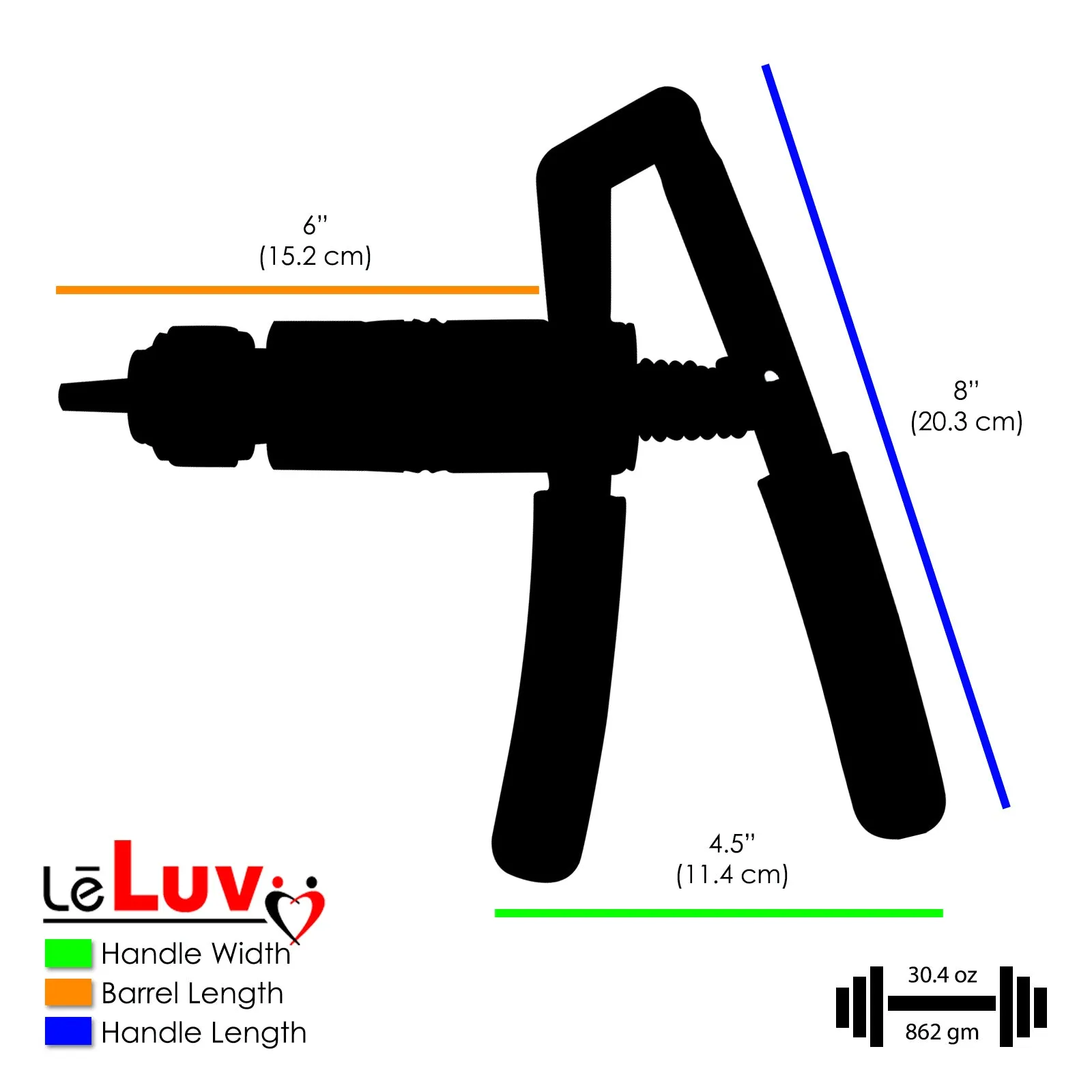 LeLuv Primo Pro  Thick-Walled, No Flange Penis Pump with Color and Gauge Options