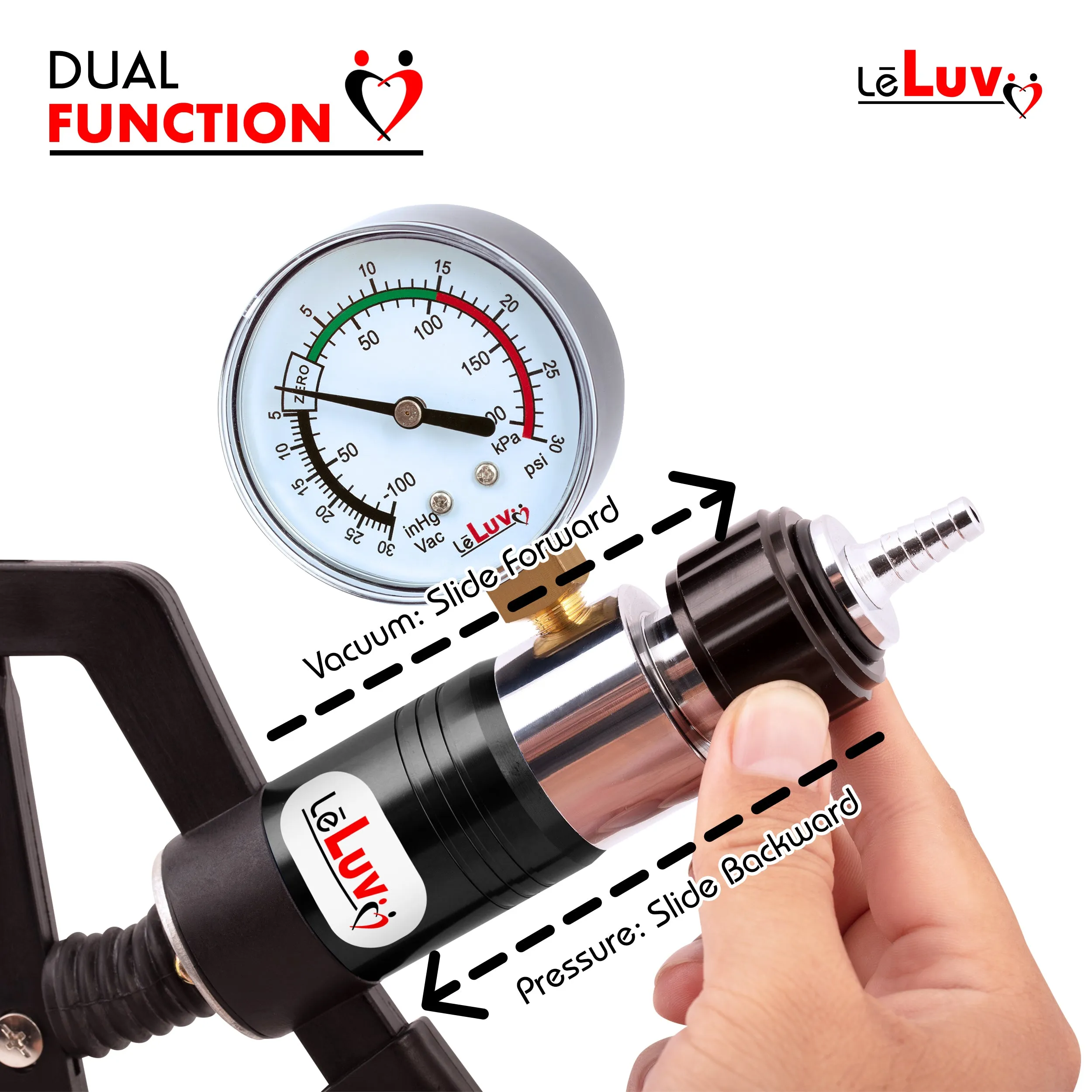 LeLuv Primo Pro  Thick-Walled, No Flange Penis Pump with Color and Gauge Options