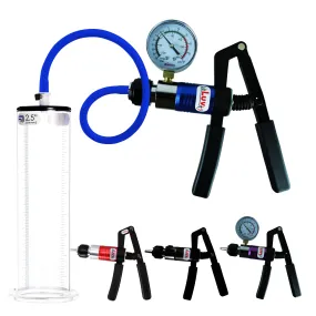 LeLuv Primo Pro  Wide Flange Penis Pump with Color and Gauge Options