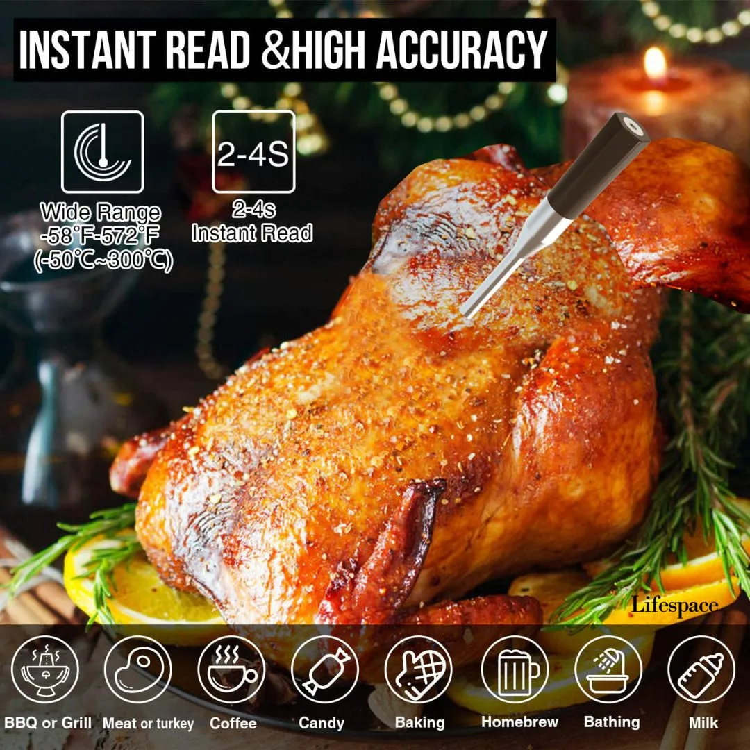 Lifespace Premium Smart Bluetooth Probe Thermometer - 2024 improved model