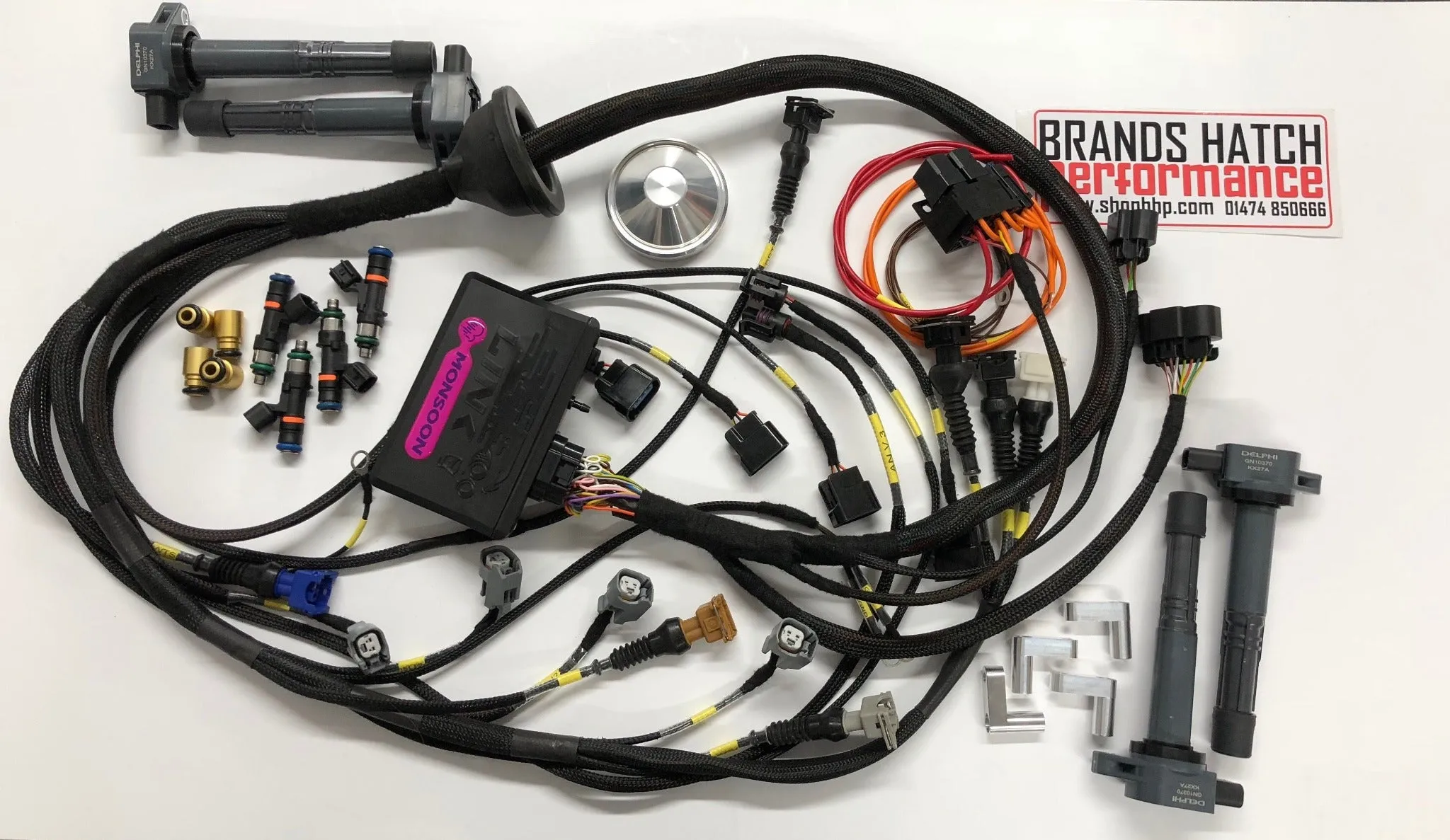 Link G4X Monsoon X ECU Ford RS Cosworth YB engine Kit with Wiring Engine Loom & Bosch 550cc / 1000cc Injectors & K20 Coils