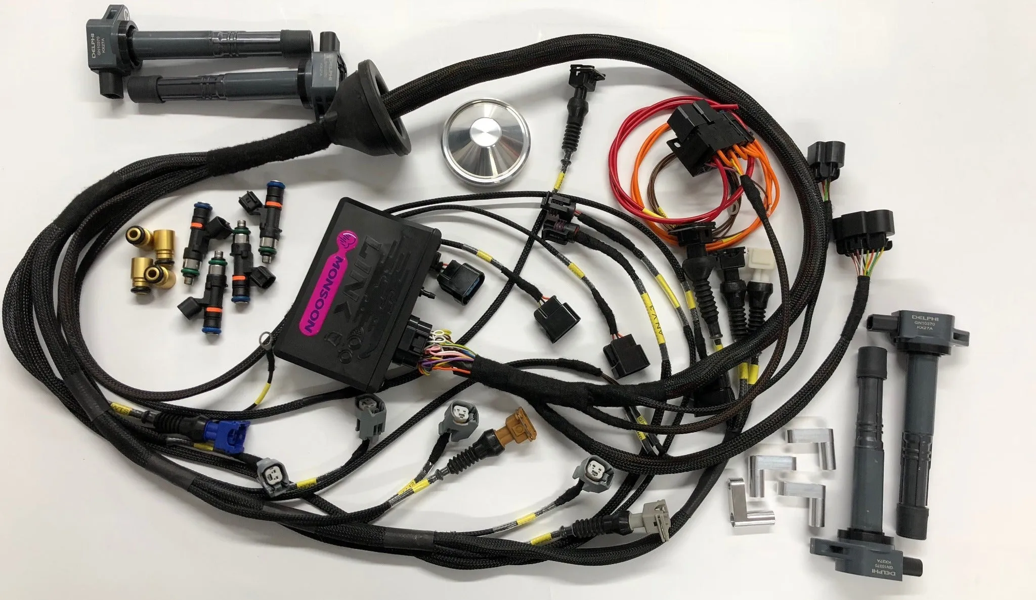 Link G4X Monsoon X ECU Ford RS Cosworth YB engine Kit with Wiring Engine Loom & Bosch 550cc / 1000cc Injectors & K20 Coils