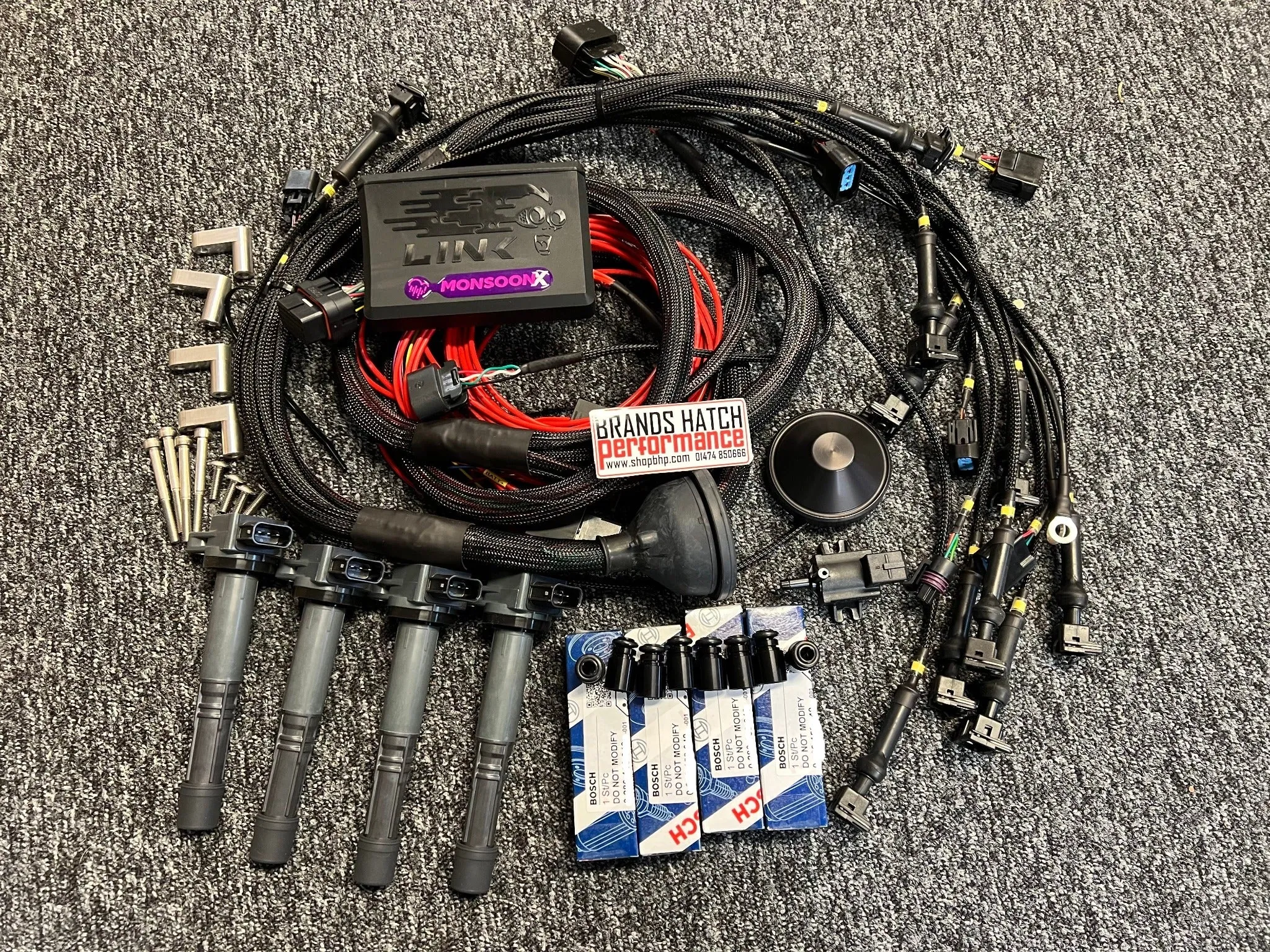 Link G4X Monsoon X ECU Ford RS Cosworth YB engine Kit with Wiring Engine Loom & Bosch 550cc / 1000cc Injectors & K20 Coils