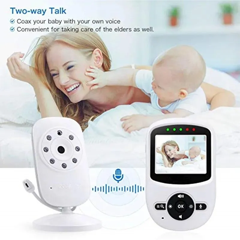 Lullaby 2.4 Inch Wireless LCD Video Dual Cameras Baby Monitor Portable Baby Camera Monitor Bebe Baby Phone Video & Audio Color