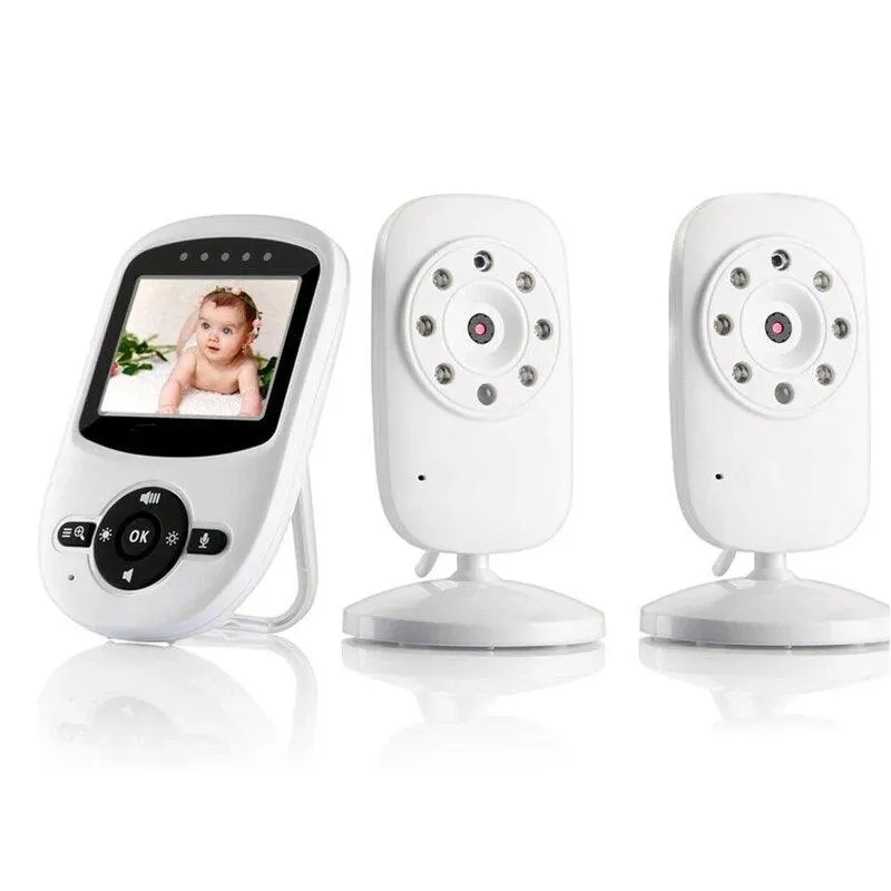Lullaby 2.4 Inch Wireless LCD Video Dual Cameras Baby Monitor Portable Baby Camera Monitor Bebe Baby Phone Video & Audio Color