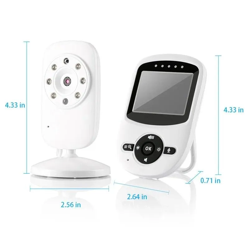 Lullaby 2.4 Inch Wireless LCD Video Dual Cameras Baby Monitor Portable Baby Camera Monitor Bebe Baby Phone Video & Audio Color