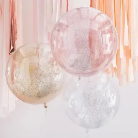 Mixed Metallics Orb Glitter Balloons