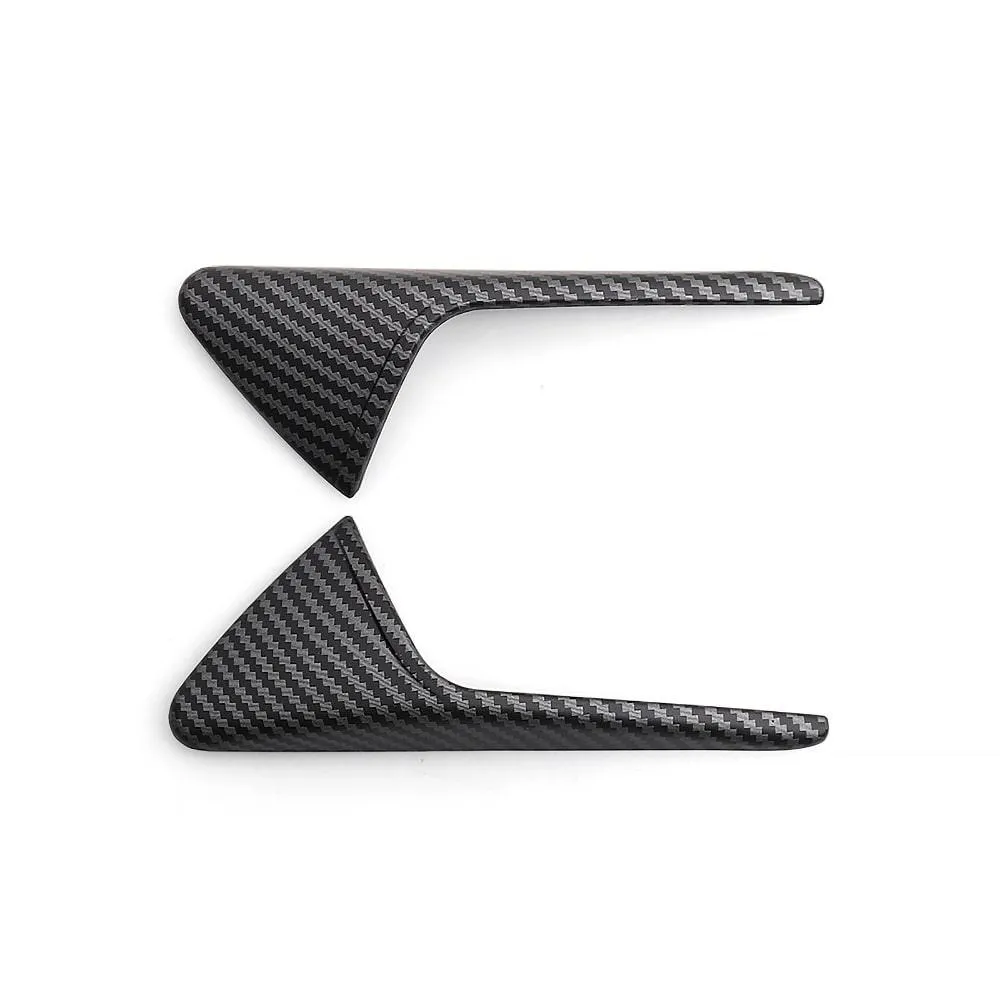 Model S 2021  Real Molded Carbon Fiber Turn Signal Overlays - Top Half Style (Gen. 2)