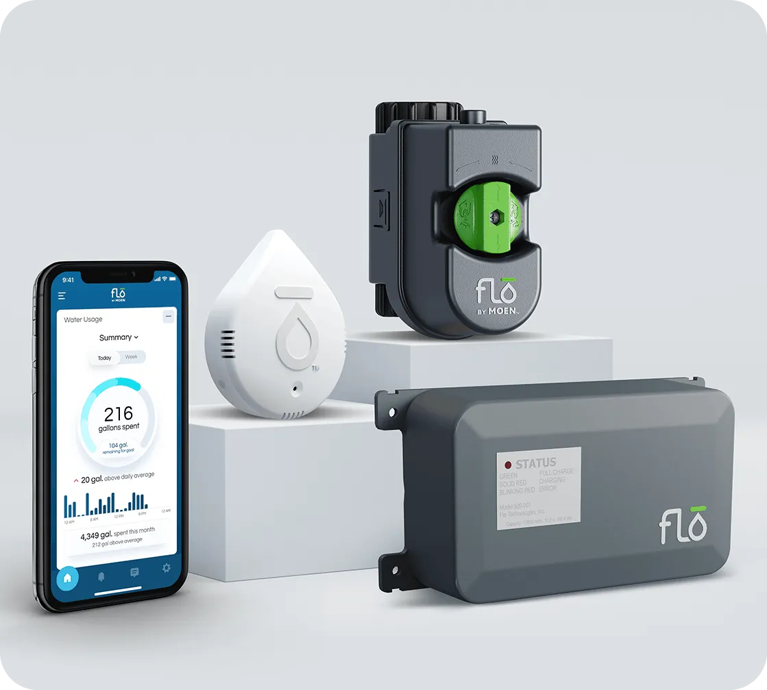 Moen Flo by Moen Leak Detection Smart Home Water Security System