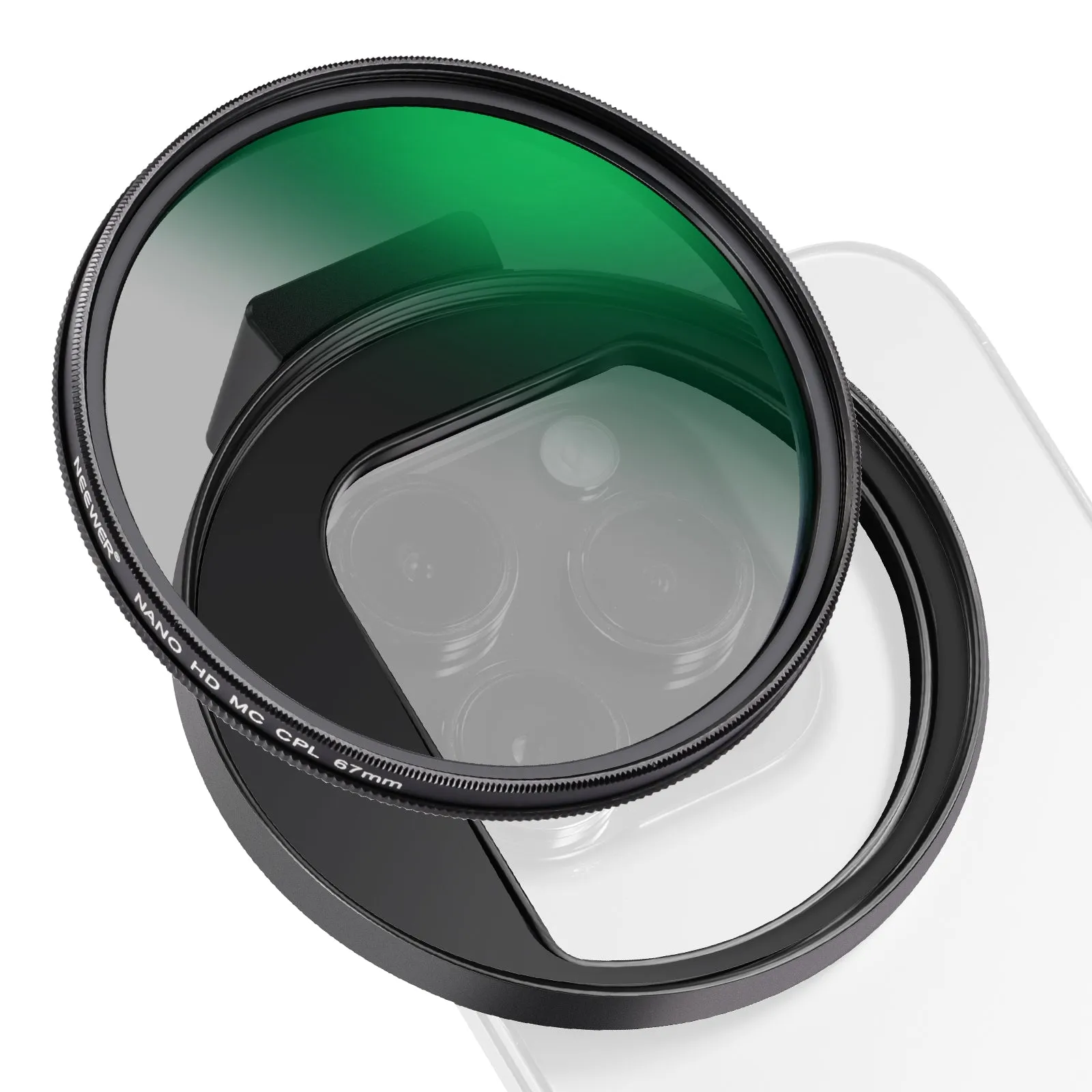 NEEWER FL-41 67mm CPL Filter for Cell Phone Camera Lens（S24 compatible）