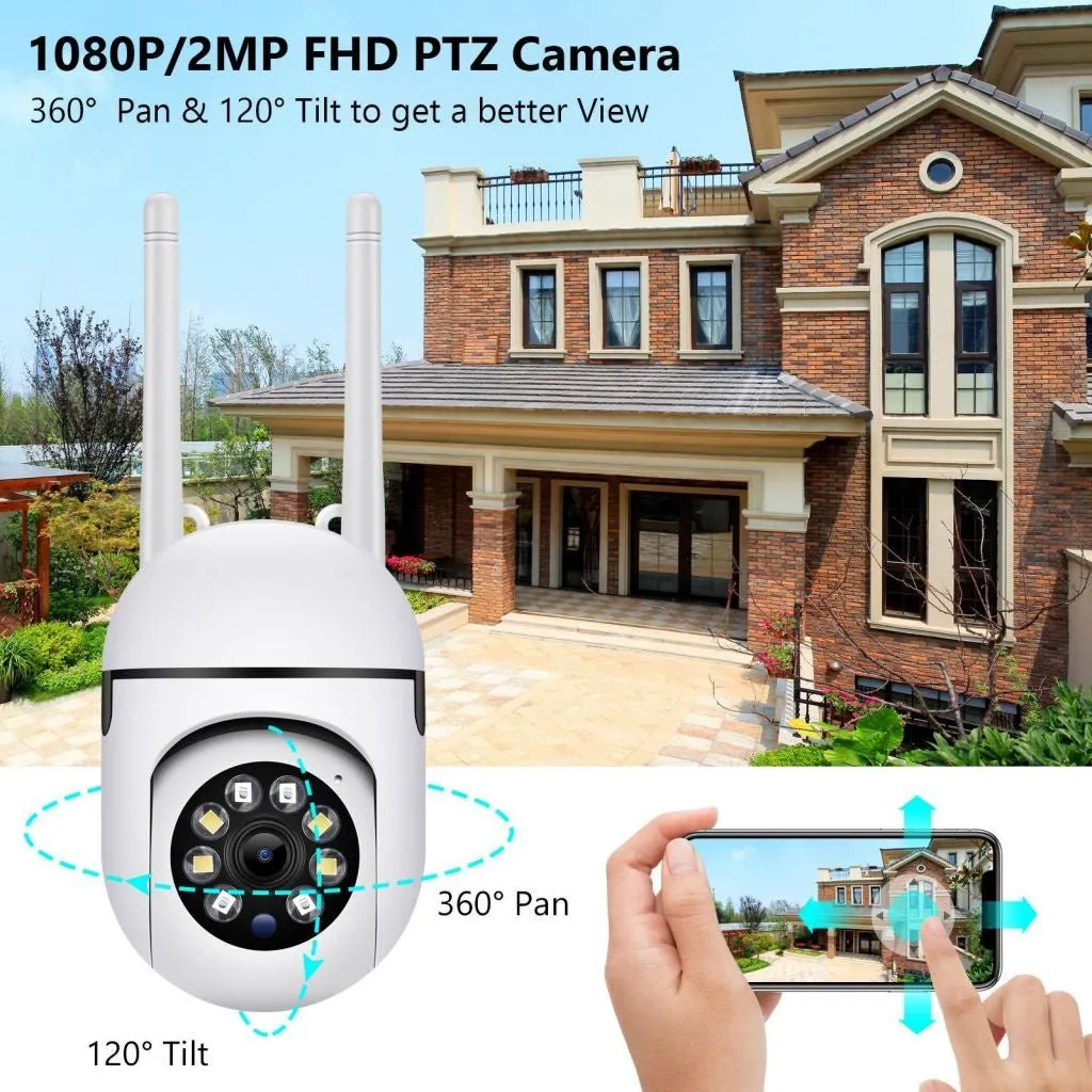 NIP-27 V380 APP 1080P Full color Wireless Camera HD IP Wireless CCTV Camera Waterproof Outdoor WiFi CCTV Security Cameras