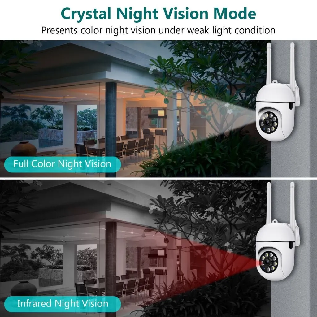NIP-27 V380 APP 1080P Full color Wireless Camera HD IP Wireless CCTV Camera Waterproof Outdoor WiFi CCTV Security Cameras
