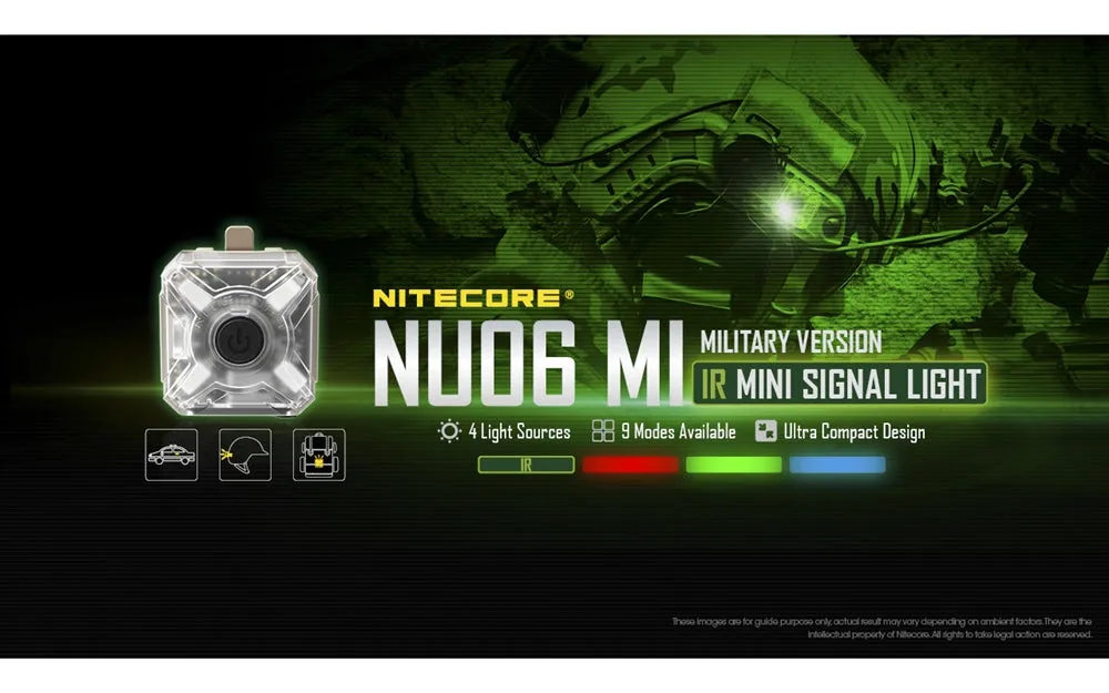 Nitecore NU06 MI Red Green Blue IR Infrared Signal and Safety Light - Used