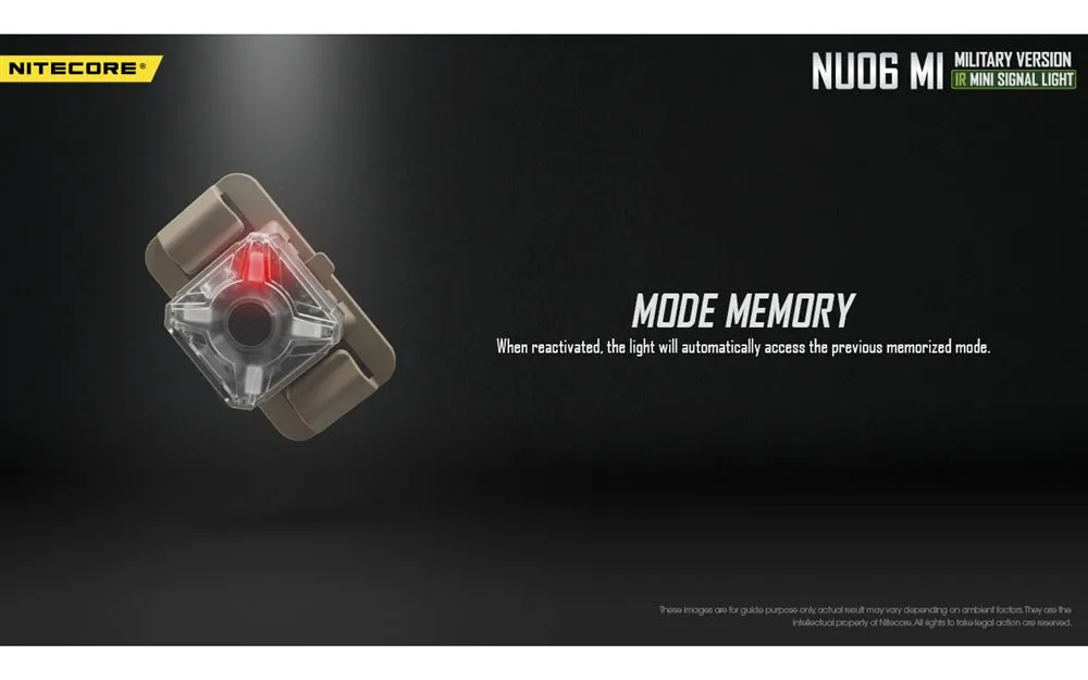 Nitecore NU06 MI Red Green Blue IR Infrared Signal and Safety Light - Used