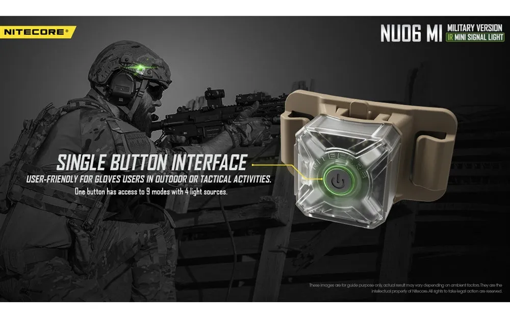 Nitecore NU06 MI Red Green Blue IR Infrared Signal and Safety Light - Used