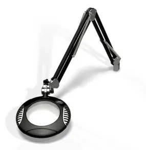 OC White 42300-4-B Green-Lite&trade; LED Magnifier with 6" Round, 4 Diopter Lens & Screw Base, Black