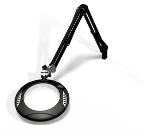 OC White 62300-4-B Green-Lite&trade; LED Magnifier with 7.5" Round, 4 Diopter Lens & Screw Base, Black