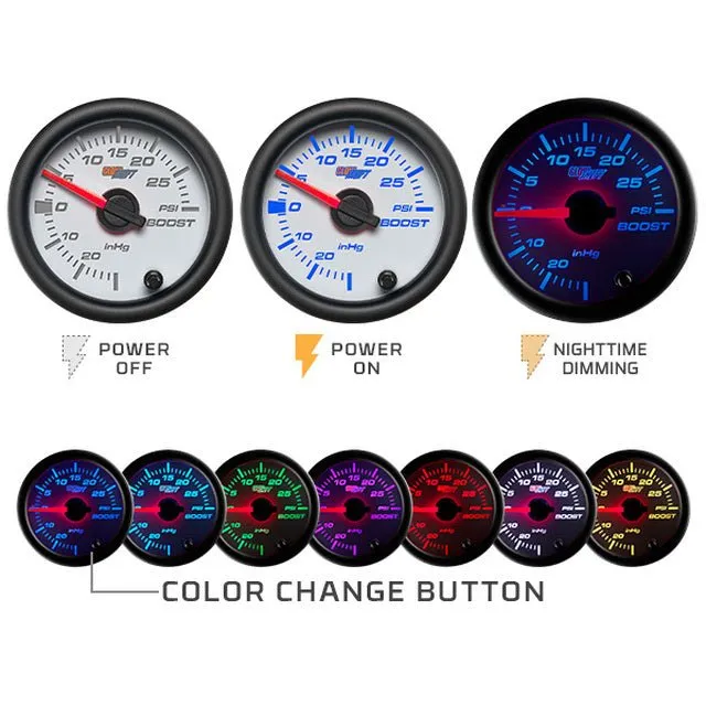 Oil Pressure Gauge | White Dial MultiColor Gauges