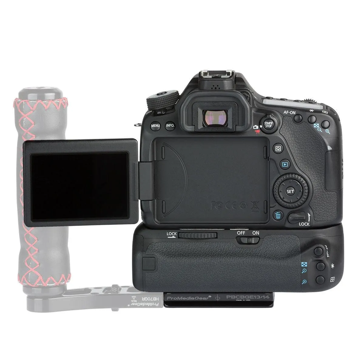 PBCBGE14 Arca-swiss Bracket Plate for Canon 90D, 80D & 70D with BG-E14 Battery Grip