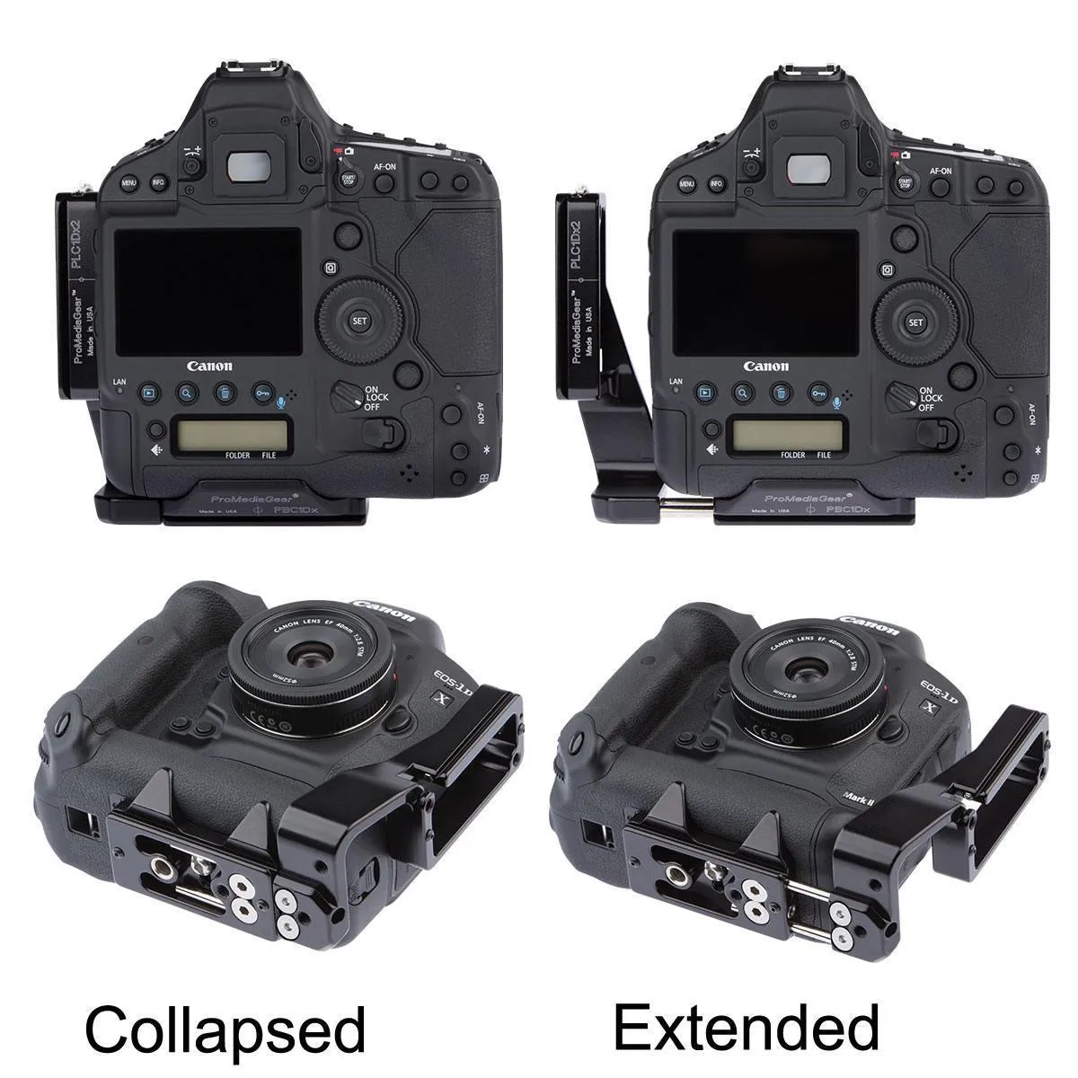 PLC1DX2x Arca-Swiss L-Bracket for Canon 1Dx Mark 1 & 2
