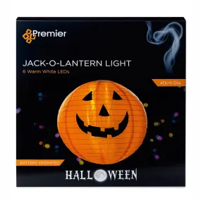 Premier 40cm Jack-O-Lantern with 6 Warm White LEDs - Battery Operated