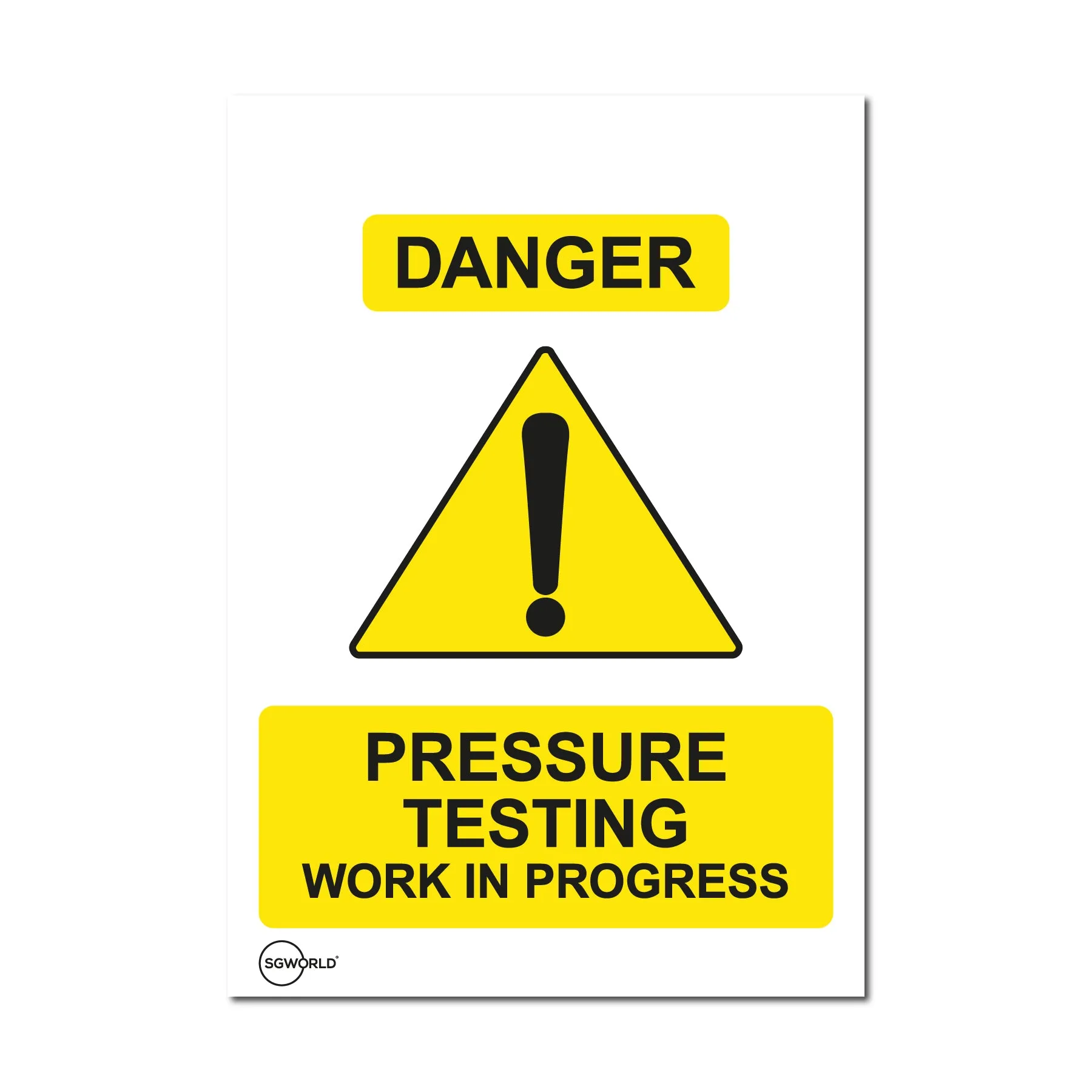 Pressure Testing Permit to Work (Packs of 5)