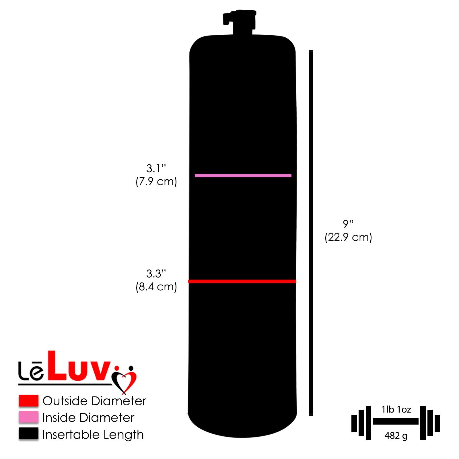 Primo Lite Handle Penis Pump   Gauge, Silicone Hose | 12" Round Flange [Shopify ONLY]