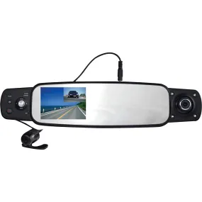 Rear View Mirror 1080p Dash Cam,3 Cameras Front, Back & Inside w/DVR