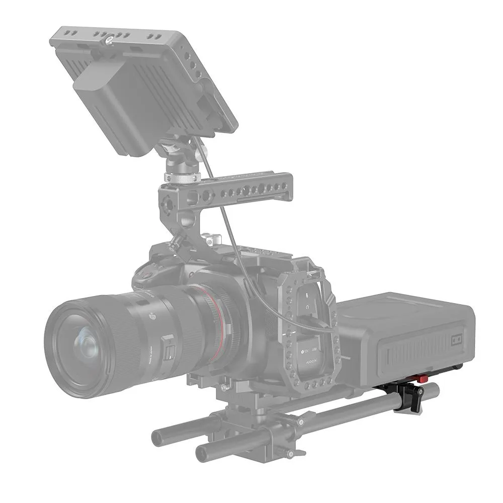 SmallRig V-Lock Battery Plate with 15mm LWS Rod Clamp
