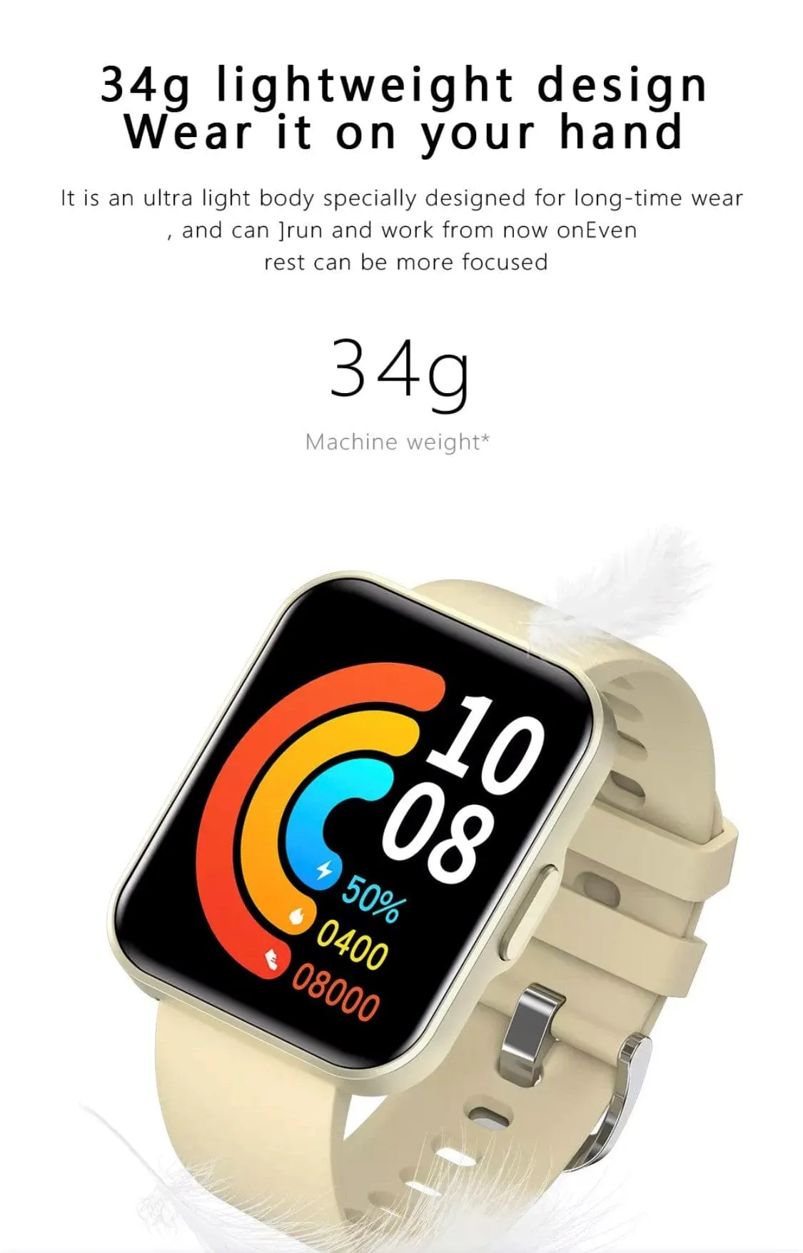 SMARTOBY 1,69 Inch HD Silver Extra Straps Availible