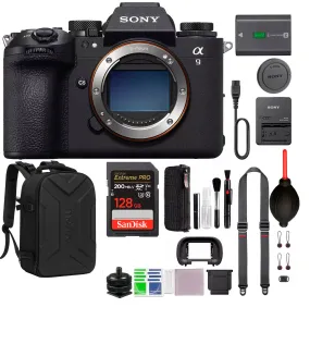 Sony Alpha a9 III Mirrorless Camera with SanDisk   Backpack - Extreme PRO 128GB Accessories Plus Bundle
