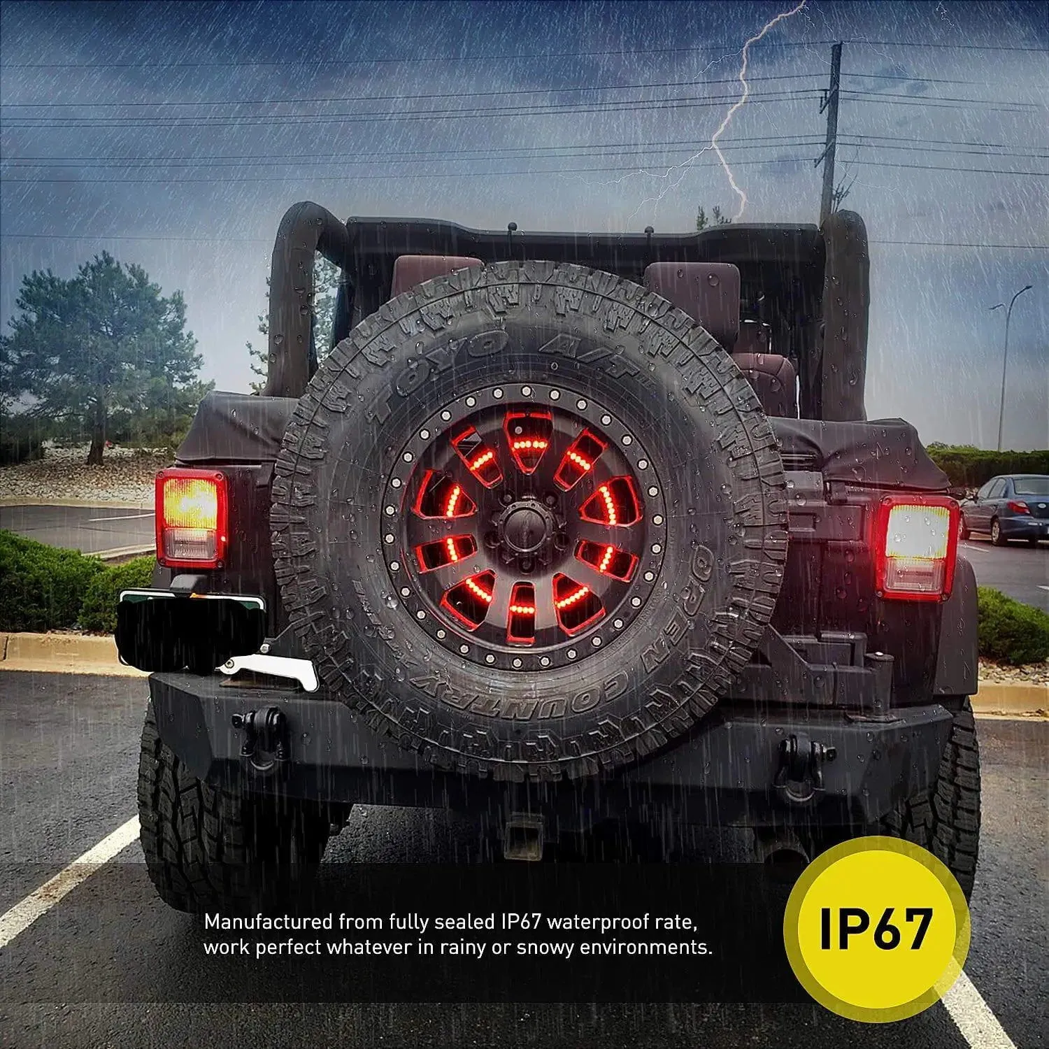 Spare Tire Brake Light For 2007-2018 Jeep Wrangler JK JKU YJ TJ