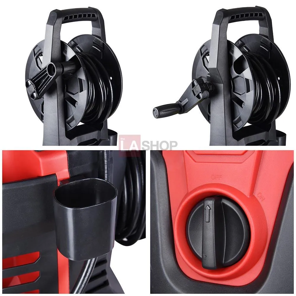 TheLAShop Electric Power Washer w/ Hose Reel 3000PSI 5 Nozzles Soap Tank