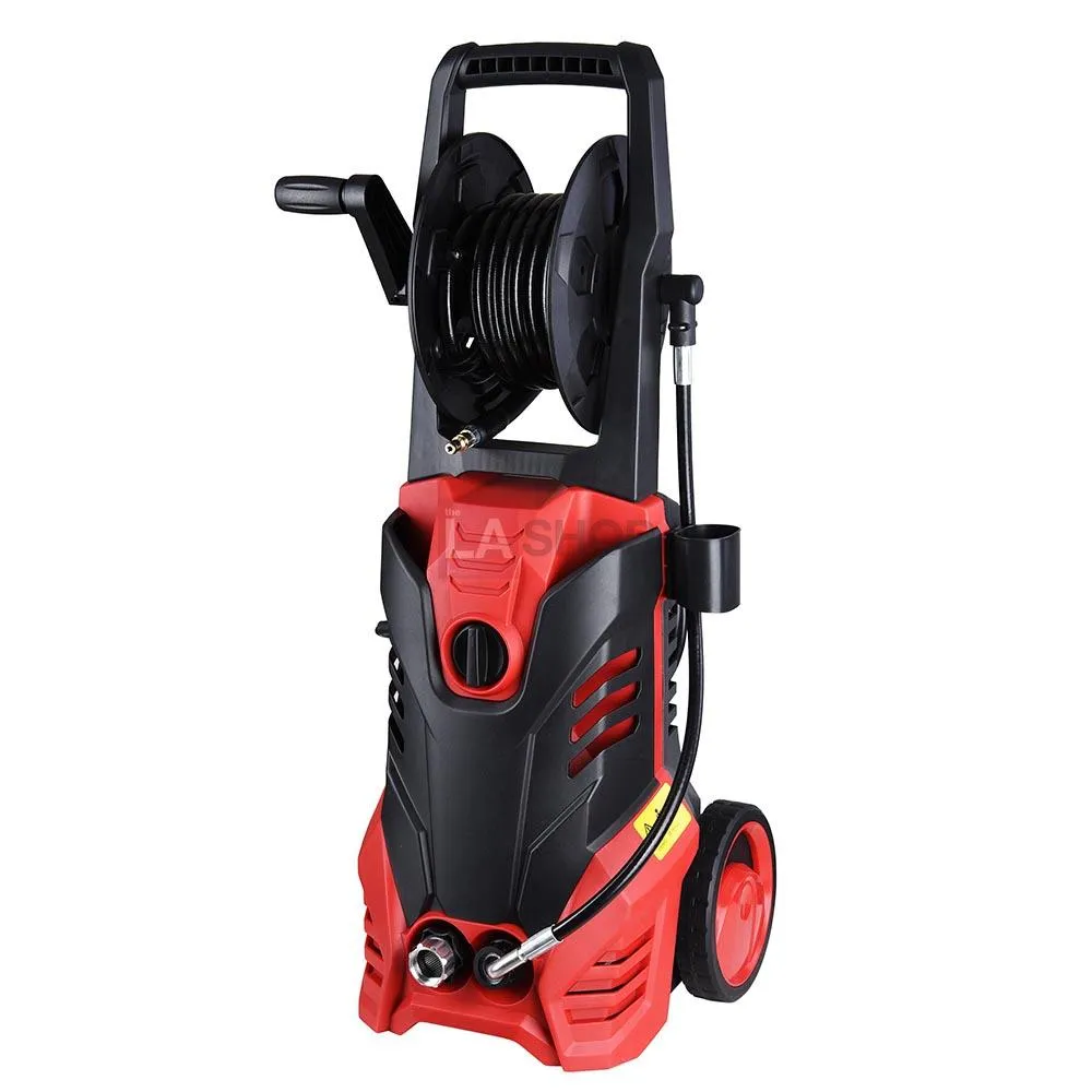 TheLAShop Electric Power Washer w/ Hose Reel 3000PSI 5 Nozzles Soap Tank