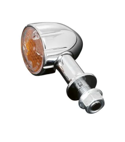 Turn Signal set (2 pieces) "Tech Glide" Turn Signal in Chrome, Short Stem - Highway Hawk H203-335