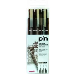 Uni Pin 200 Fine Liner Pack of 3