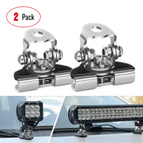 Universal Adjustable Pillar Hood Clamp Holder Mount Bracket (Pair)