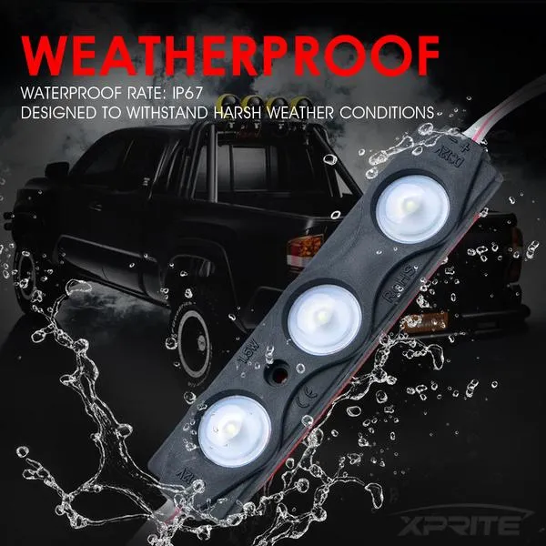 Xprite 8 LED Rock Light Pods Truck Bed Lighting Kit w/ Switch - Blue/Green/Purple/Pink/Red/White/Yellow