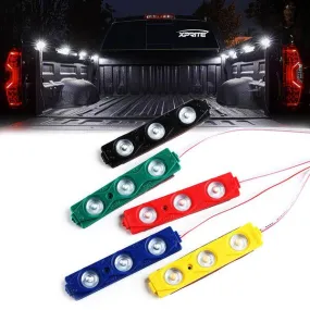Xprite 8 LED Rock Light Pods Truck Bed Lighting Kit w/ Switch - Blue/Green/Purple/Pink/Red/White/Yellow
